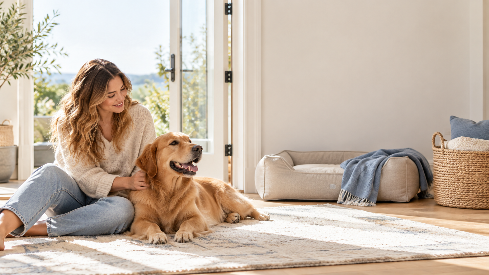 Temporary lifestyle concept image for life with pets